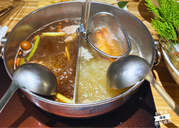 汆食作伙鍋台北中山店本次湯頭 甘蔗羊骨湯/金華雞湯
